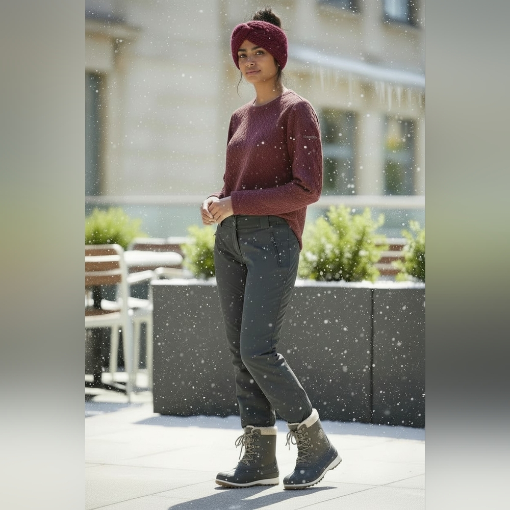 Columbia Mulberry  Wine Colored Quilted Pull-on Top/Sweatshirt